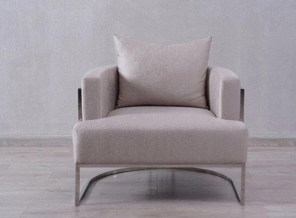 light gray and silver accent chair 2